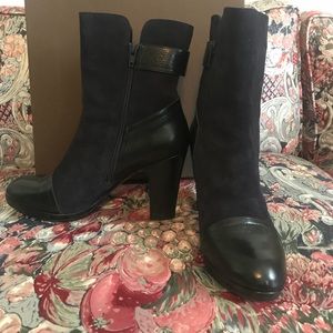 New in box Chie Mihara suede & leather boots, sz 7